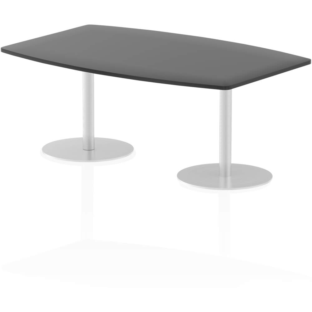 Italia 1800mm Poseur High Gloss Table Black Top 725mm High Leg