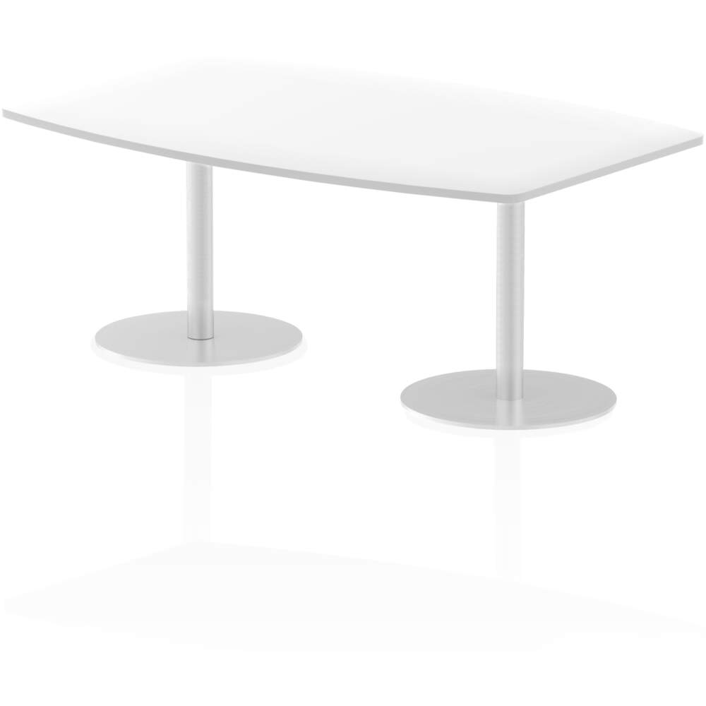 Italia 1800mm Poseur High Gloss Table White Top 725mm High Leg