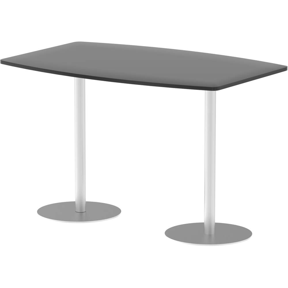 Italia 1800mm Poseur High Gloss Table Black Top 1145mm High Leg