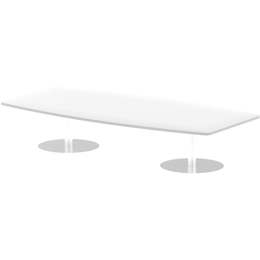 Italia 2400mm Poseur High Gloss Table White Top 475mm High Leg