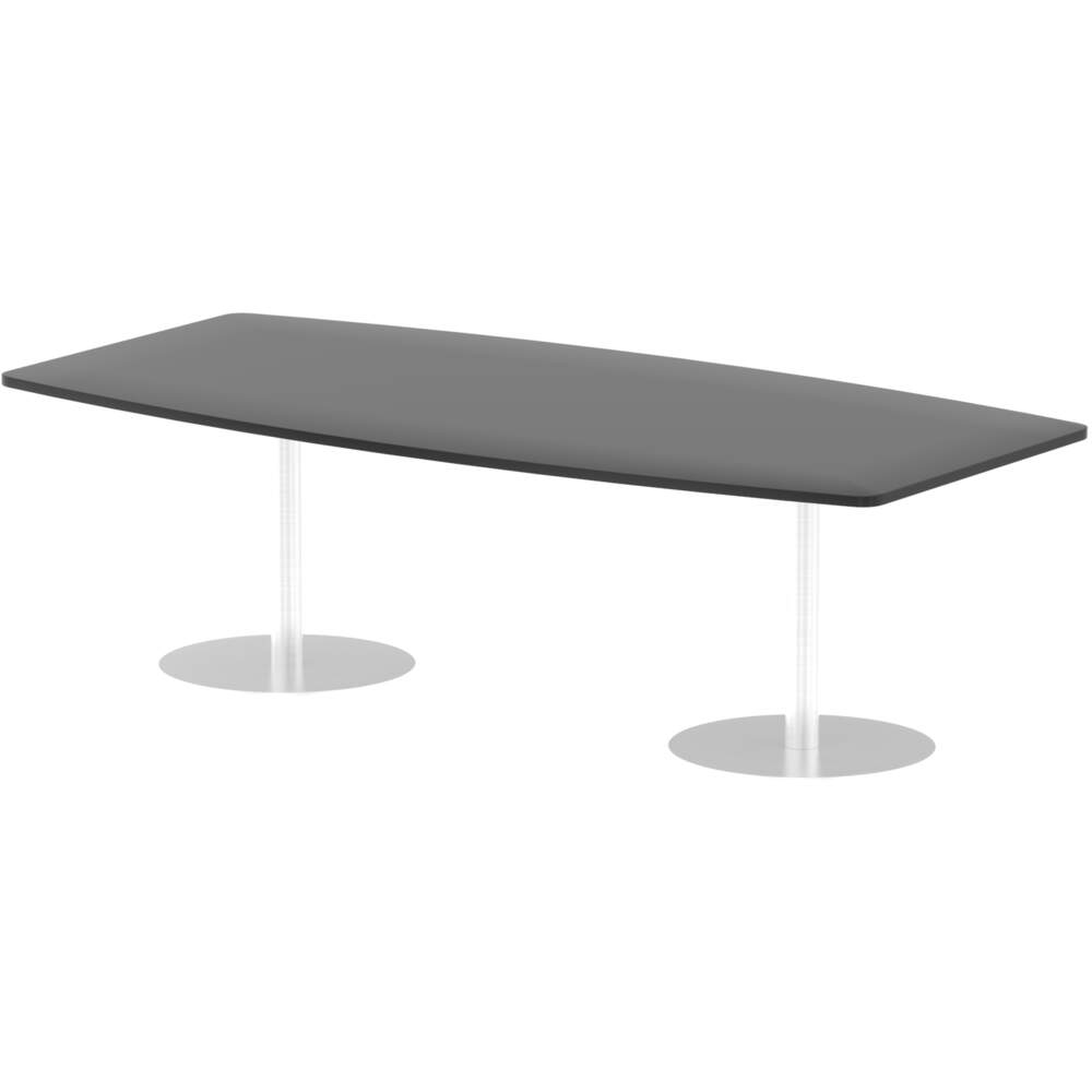 Italia 2400mm Poseur High Gloss Table Black Top 725mm High Leg