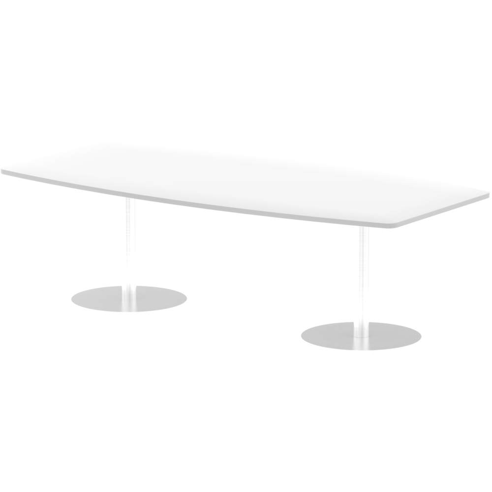 Italia 2400mm Poseur High Gloss Table White Top 725mm High Leg