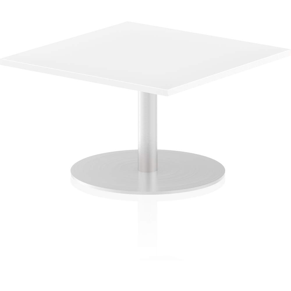 Italia 800mm Poseur Square Table White Top 475mm High Leg