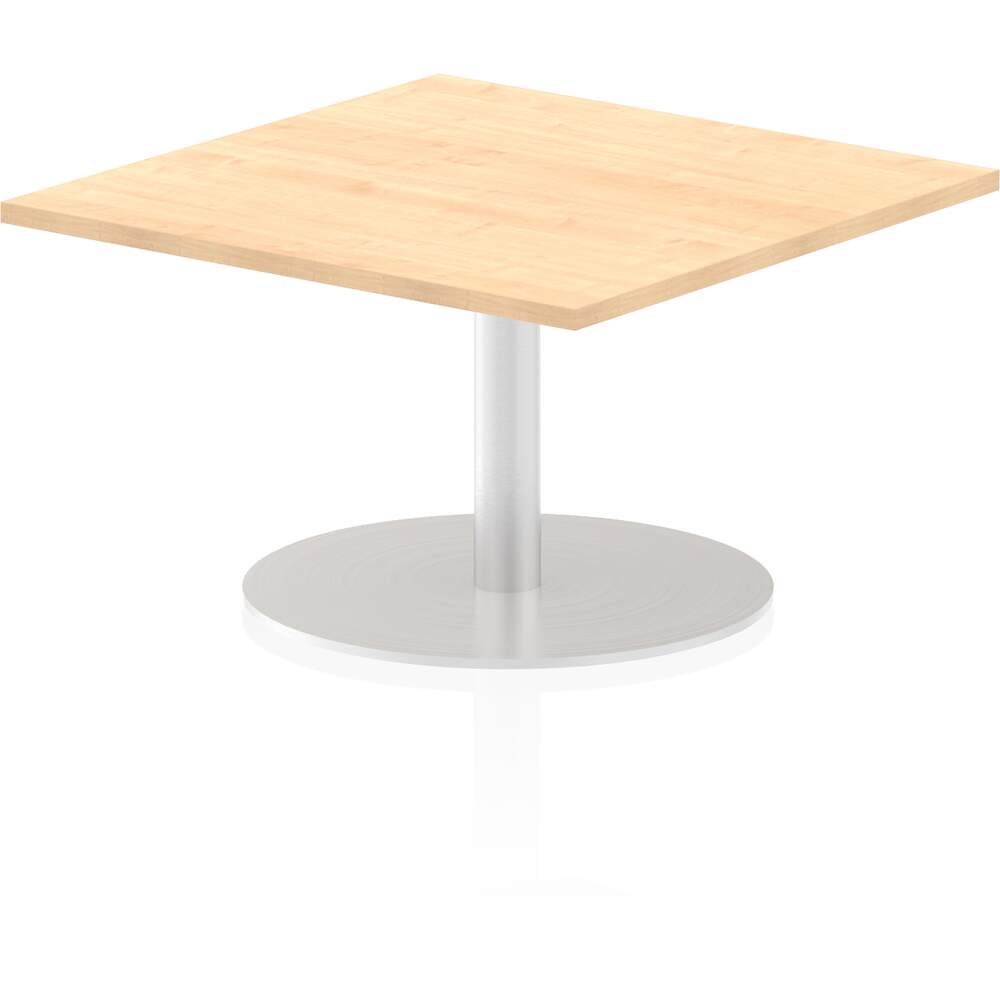 Italia 800mm Poseur Square Table Maple Top 475mm High Leg