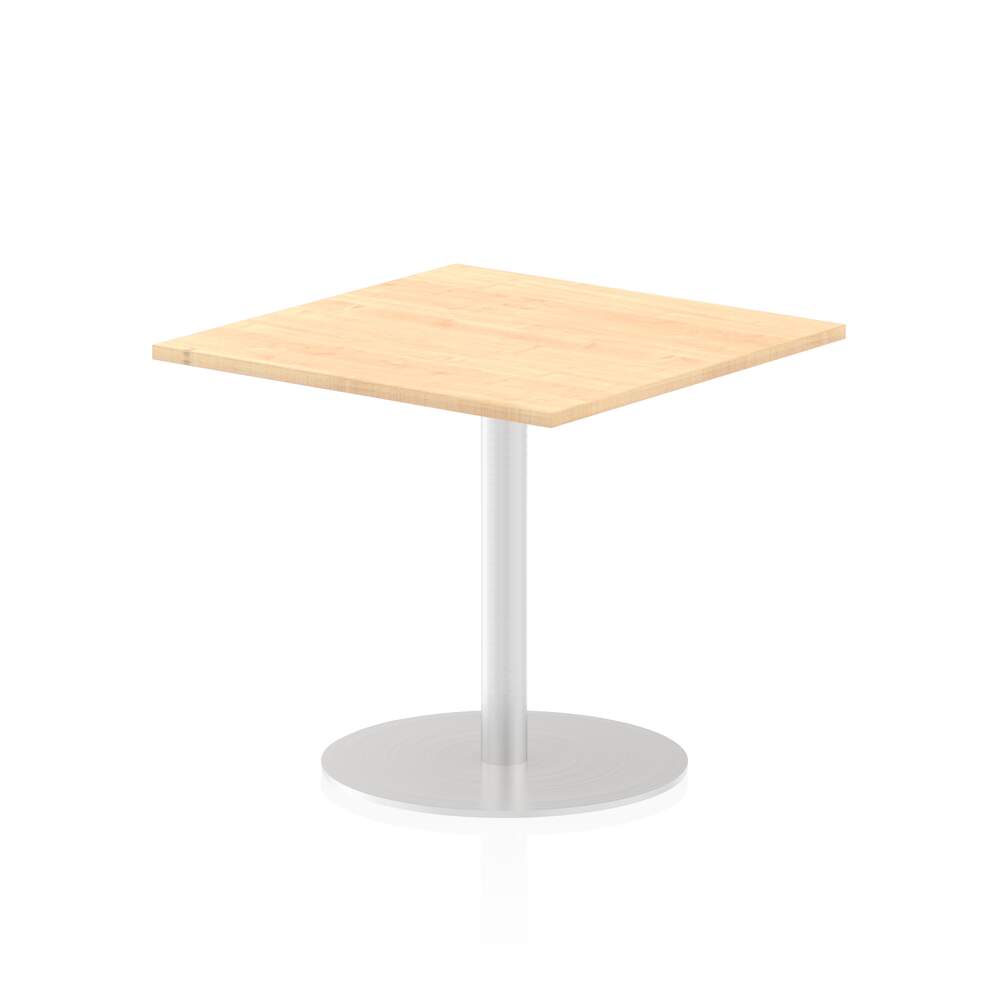 Italia 800mm Poseur Square Table Maple Top 725mm High Leg