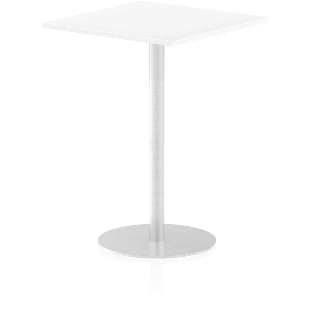 Italia 800mm Poseur Square Table White Top 1145mm High Leg