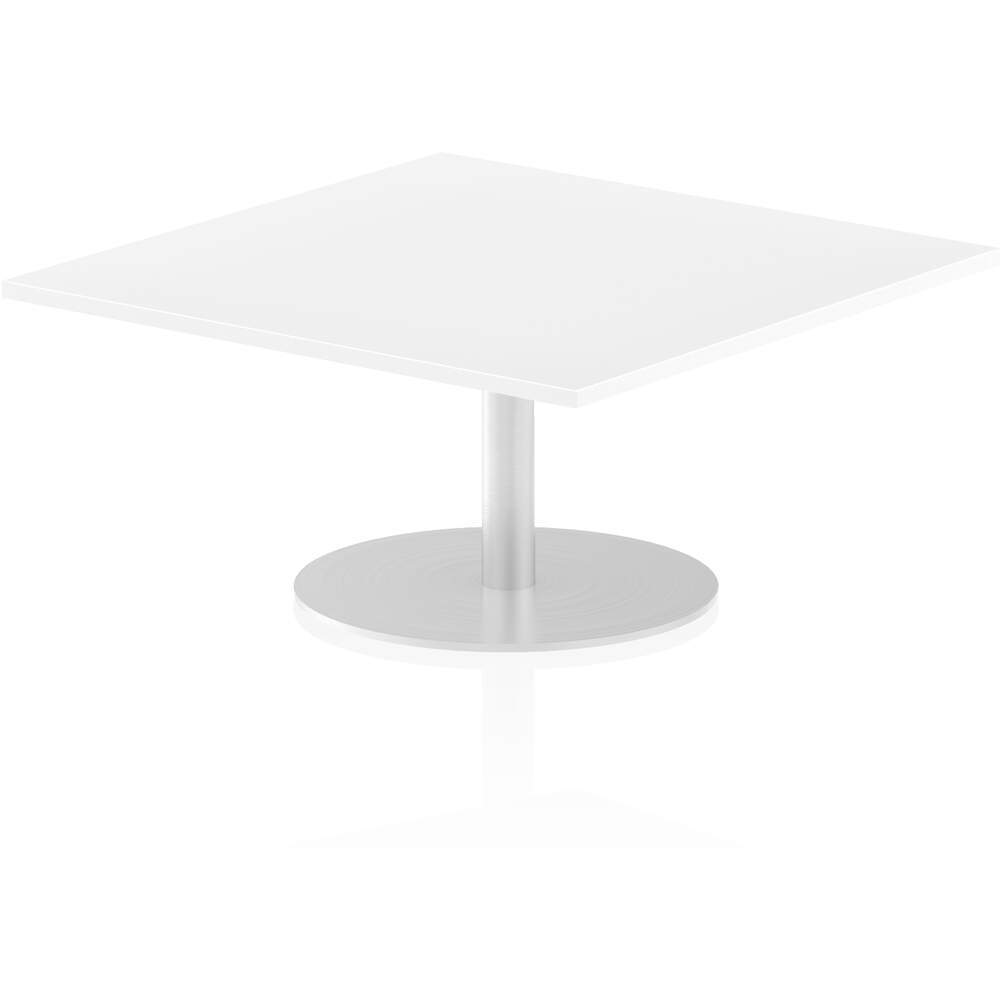 Italia 1000mm Poseur Square Table White Top 475mm High Leg