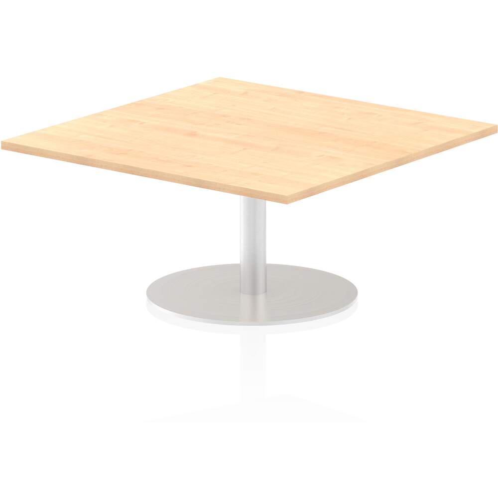 Italia 1000mm Poseur Square Table Maple Top 475mm High Leg