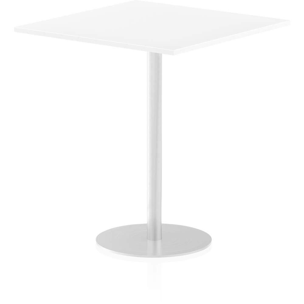 Italia 1000mm Poseur Square Table White Top 1145mm High Leg