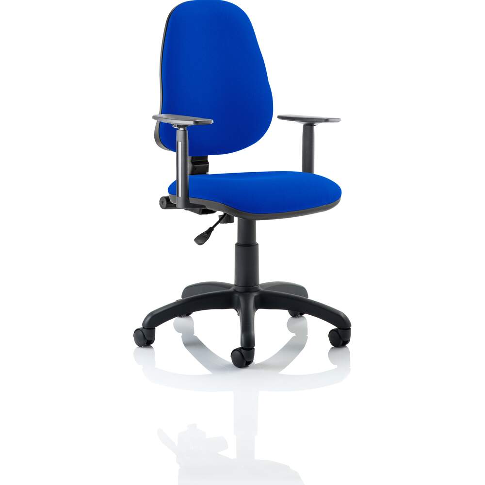 Eclipse I Lever Task Operator Chair Blue With Height Adjustable Arms