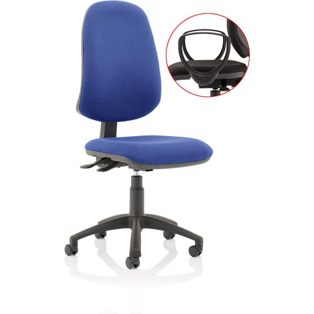 Eclipse XL Lever Task Operator Chair Blue With Loop Arms