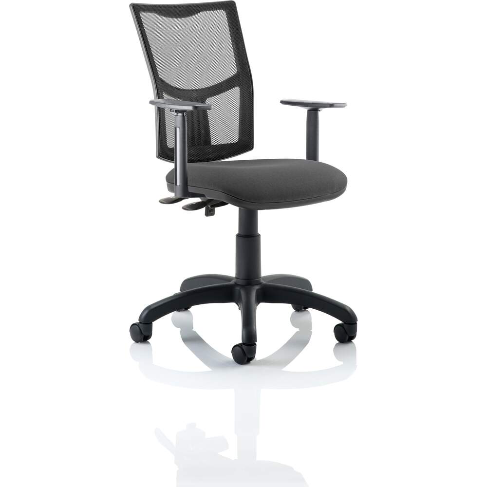 Eclipse II Lever Task Operator Chair Mesh Back With Charcoal Seat With Height Adjustable Arms