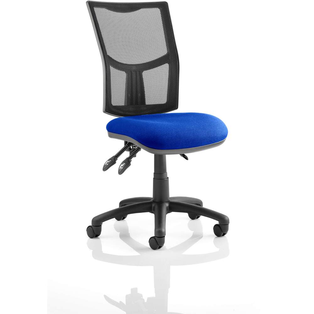 Eclipse Plus III Mesh Back With Blue Seat With Height Adjustable Arms