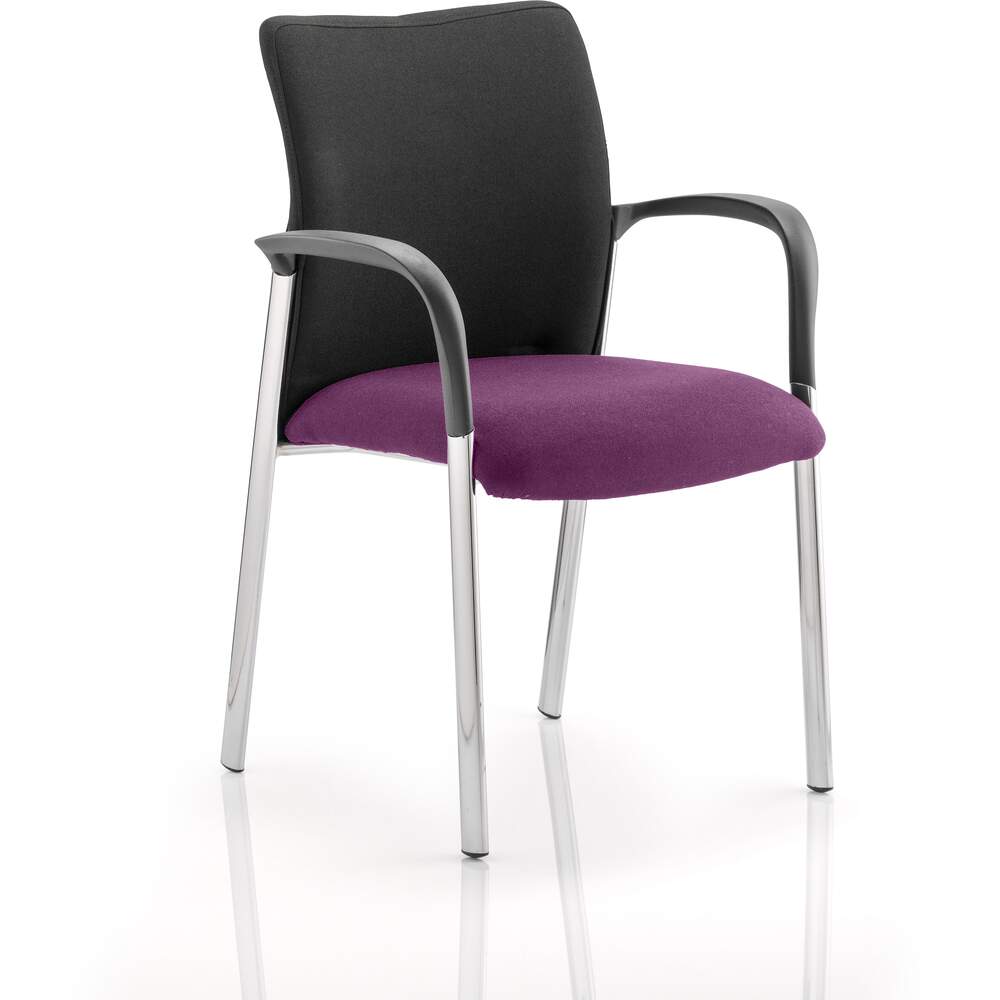 Academy Black Fabric Back Bespoke Colour Seat With Arms Tansy Purple