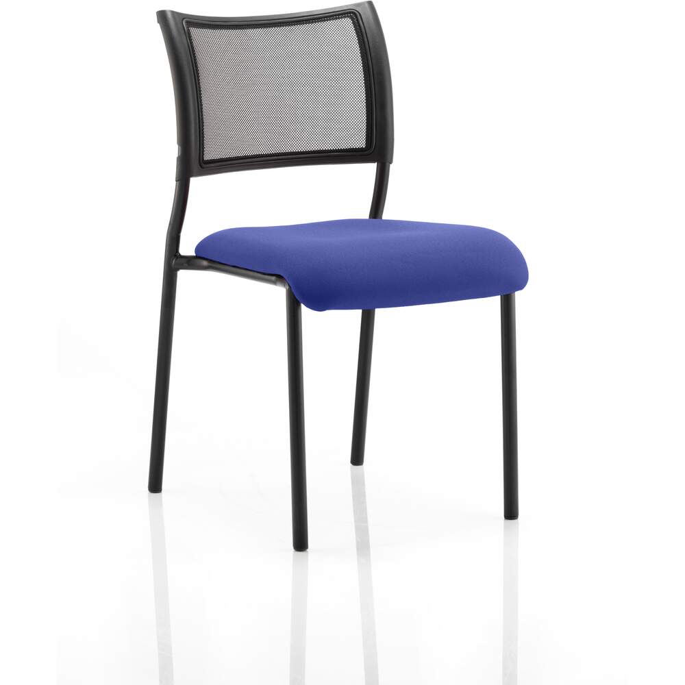 Brunswick No Arm Bespoke Colour Seat Black Frame Stevia Blue