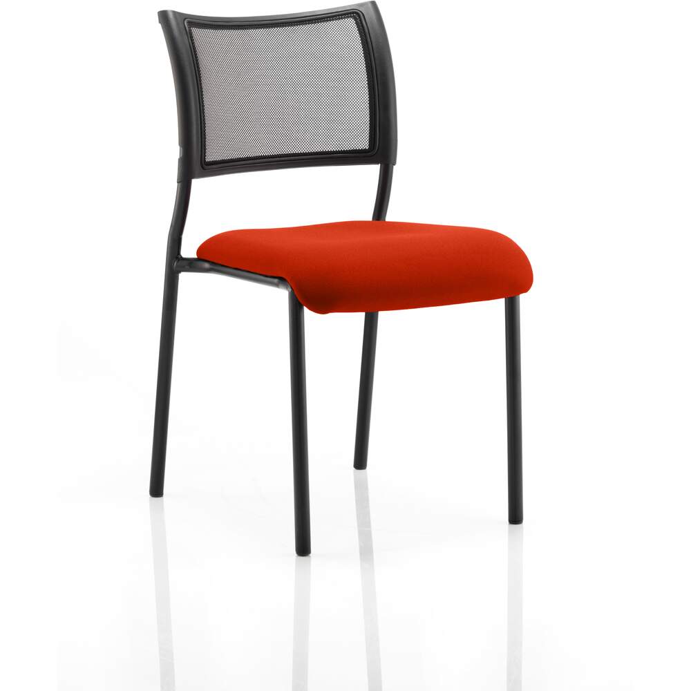 Brunswick No Arm Bespoke Colour Seat Black Frame Tabasco Red