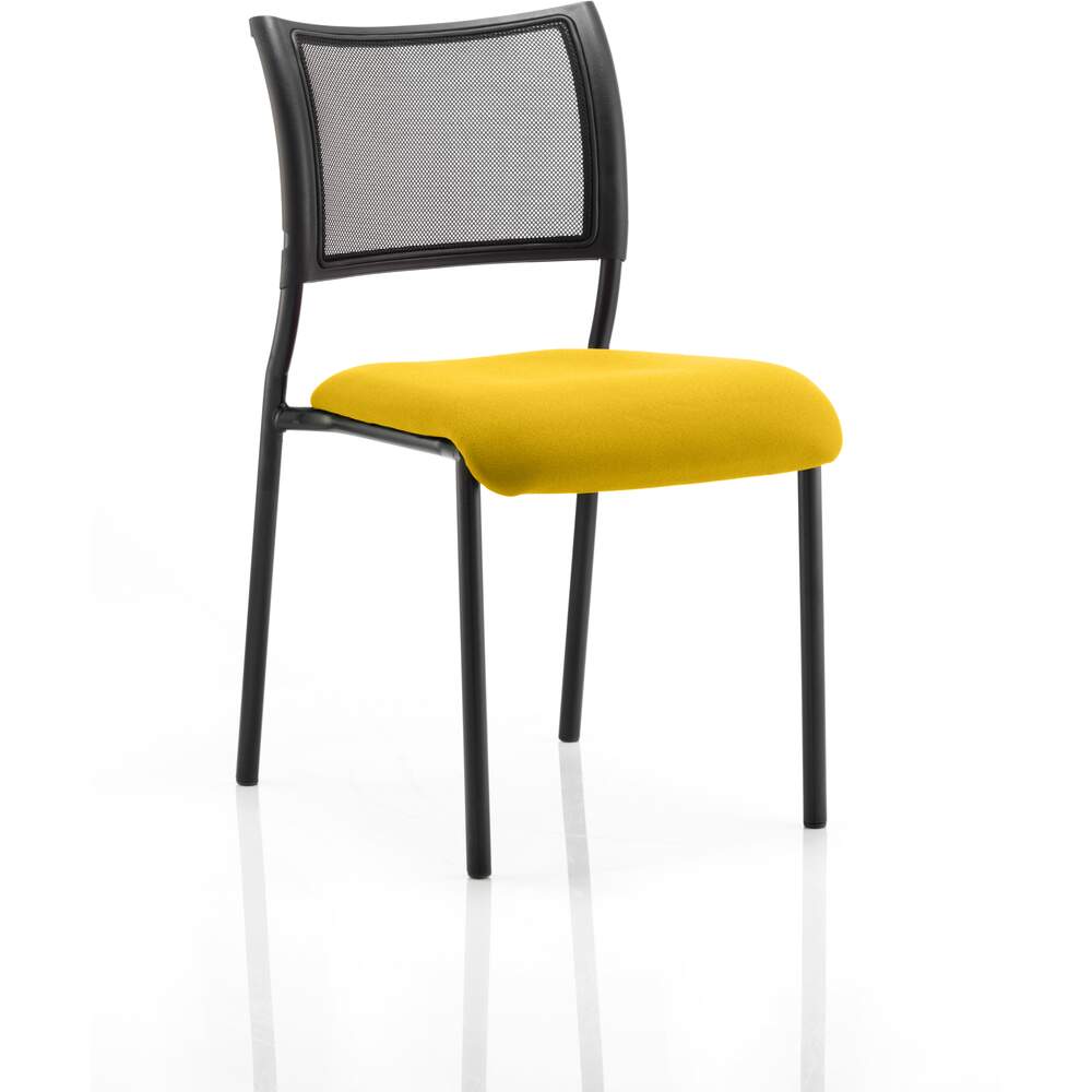 Brunswick No Arm Bespoke Colour Seat Black Frame Senna Yellow