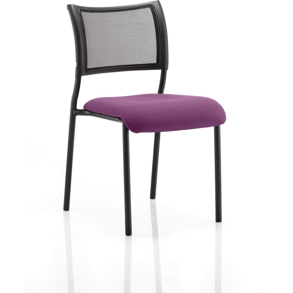 Brunswick No Arm Bespoke Colour Seat Black Frame Tansy Purple