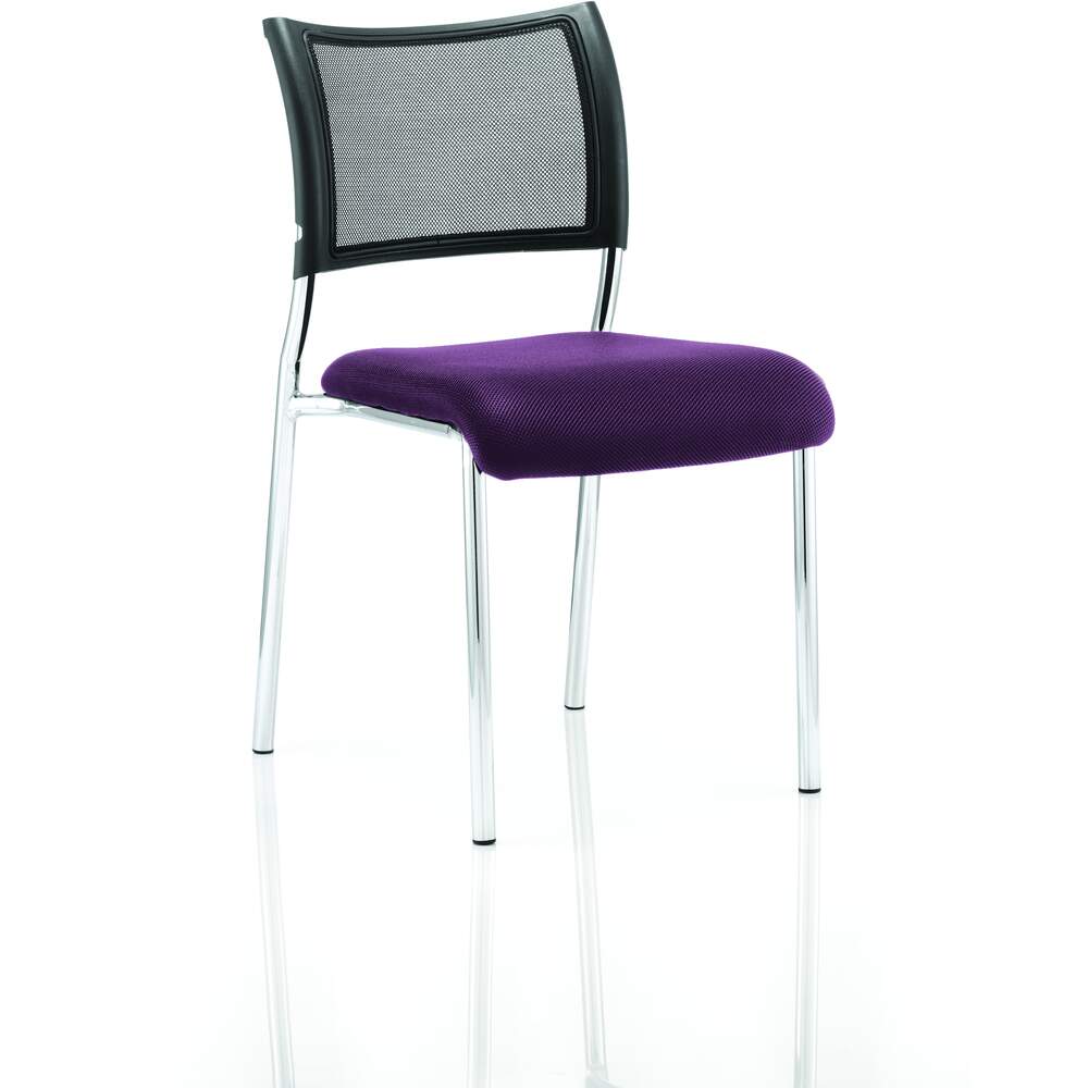 Brunswick No Arm Bespoke Colour Seat Chrome Frame Tansy Purple