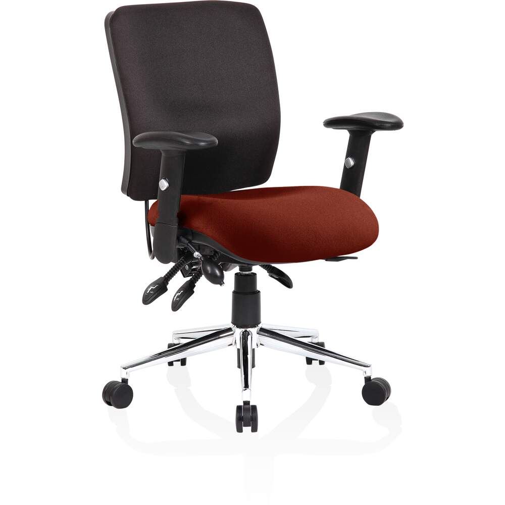 Chiro Medium Back Bespoke Colour Seat Ginseng Chilli