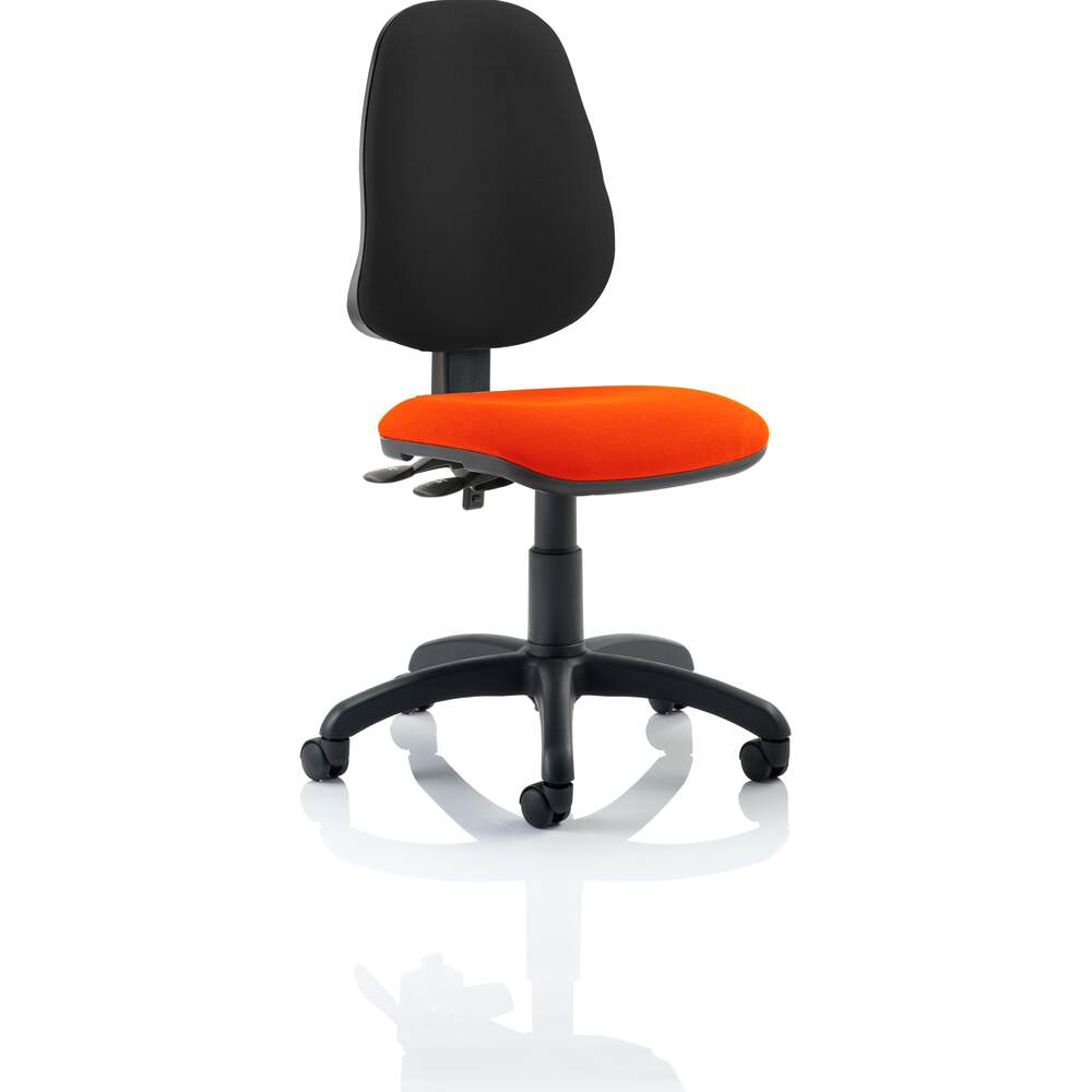 Eclipse II Lever Task Operator Chair Bespoke Colour Seat Tabasco Red