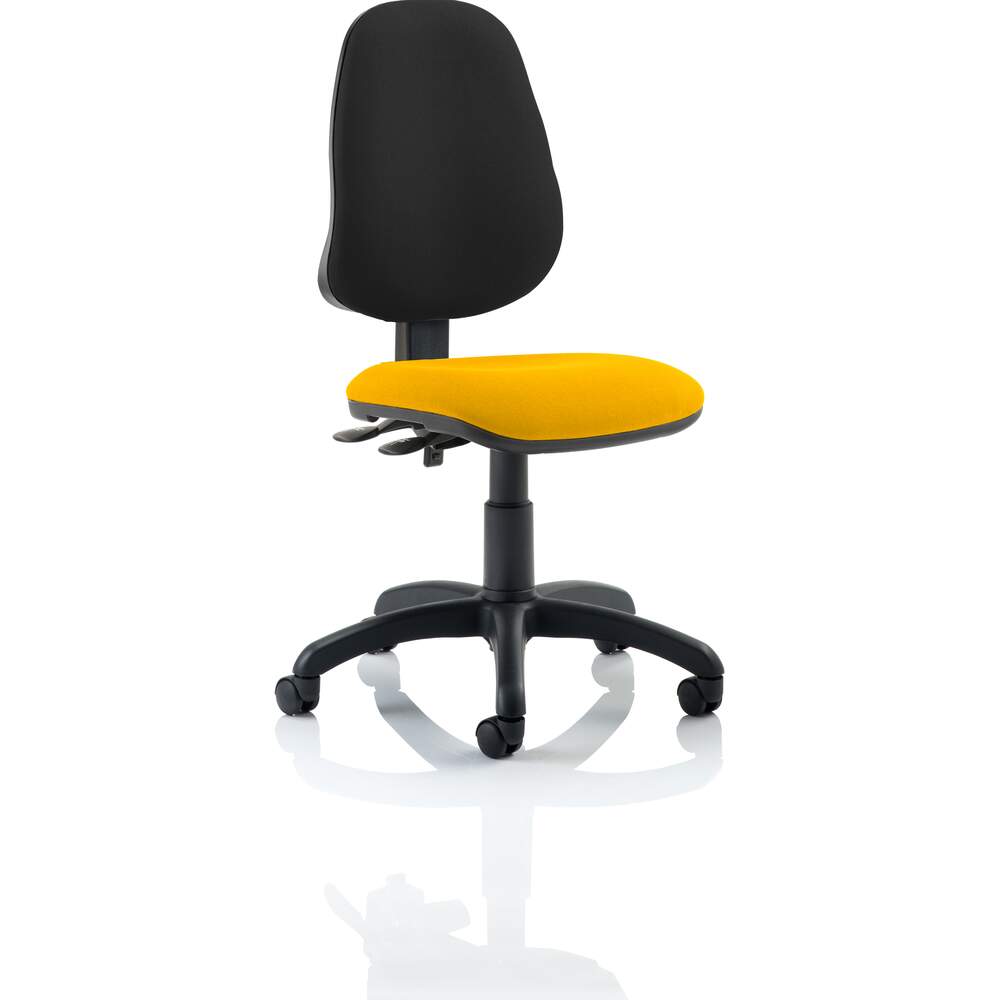 Eclipse II Lever Task Operator Chair Bespoke Colour Seat Senna Yellow