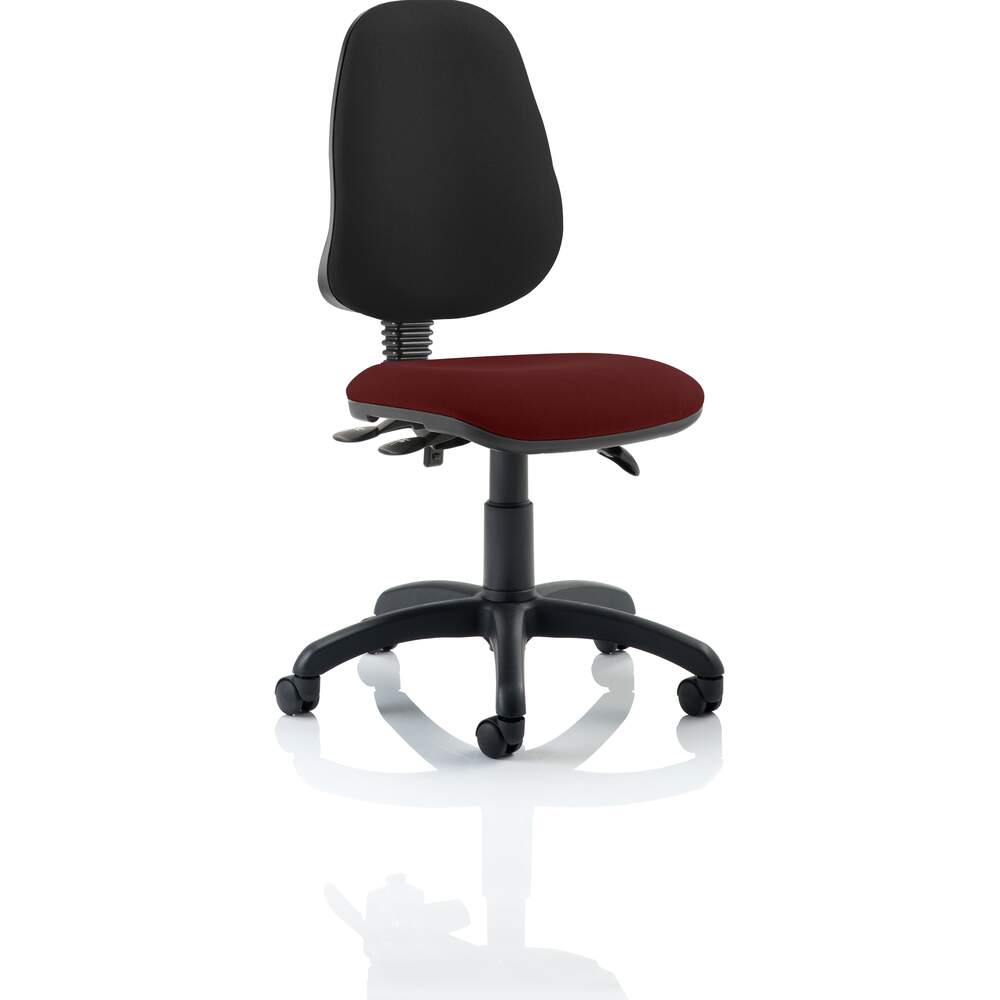 Eclipse III Lever Task Operator Chair Bespoke Colour Seat Ginseng Chilli