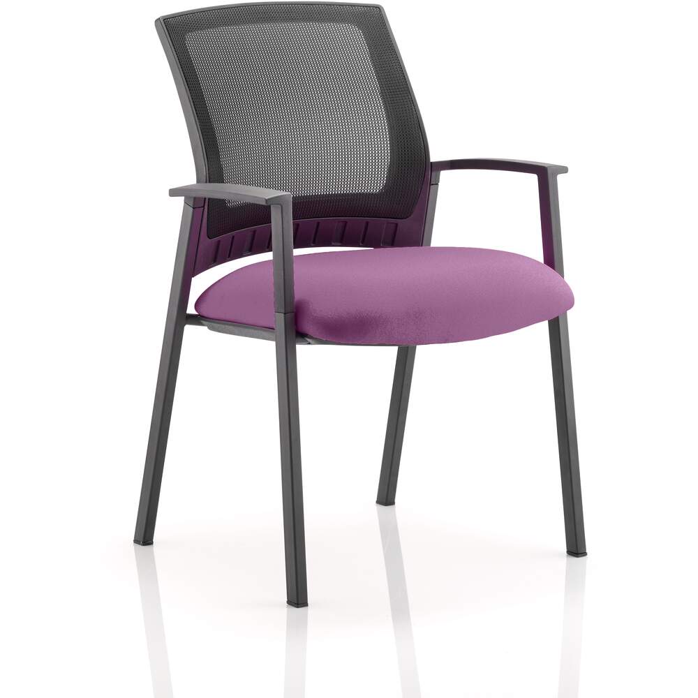 Metro Visitor Chair Bespoke Colour Seat Tansy Purple