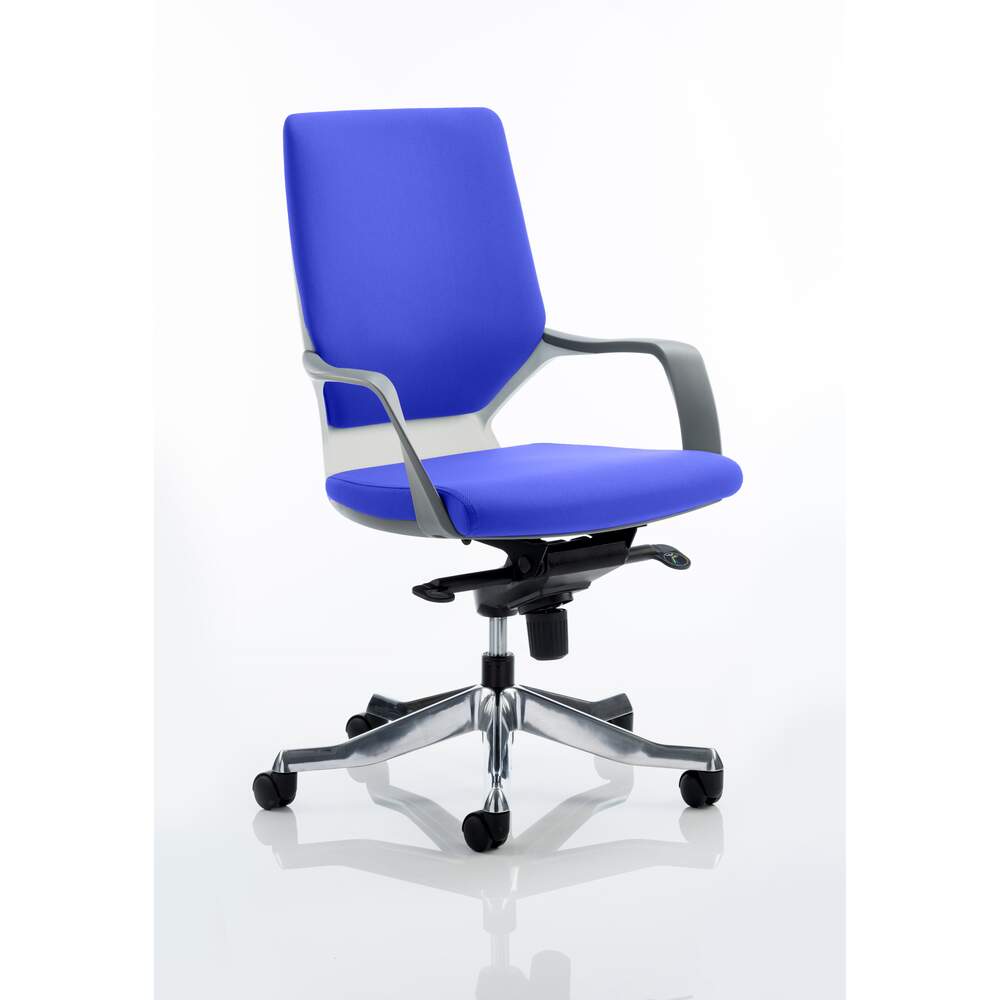 Xenon Executive White Shell Medium Back Bespoke Colour Stevia Blue