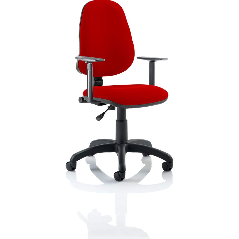 Eclipse I Lever Task Operator Chair Bespoke With Height Adjustable Arms In Bergamot Cherry