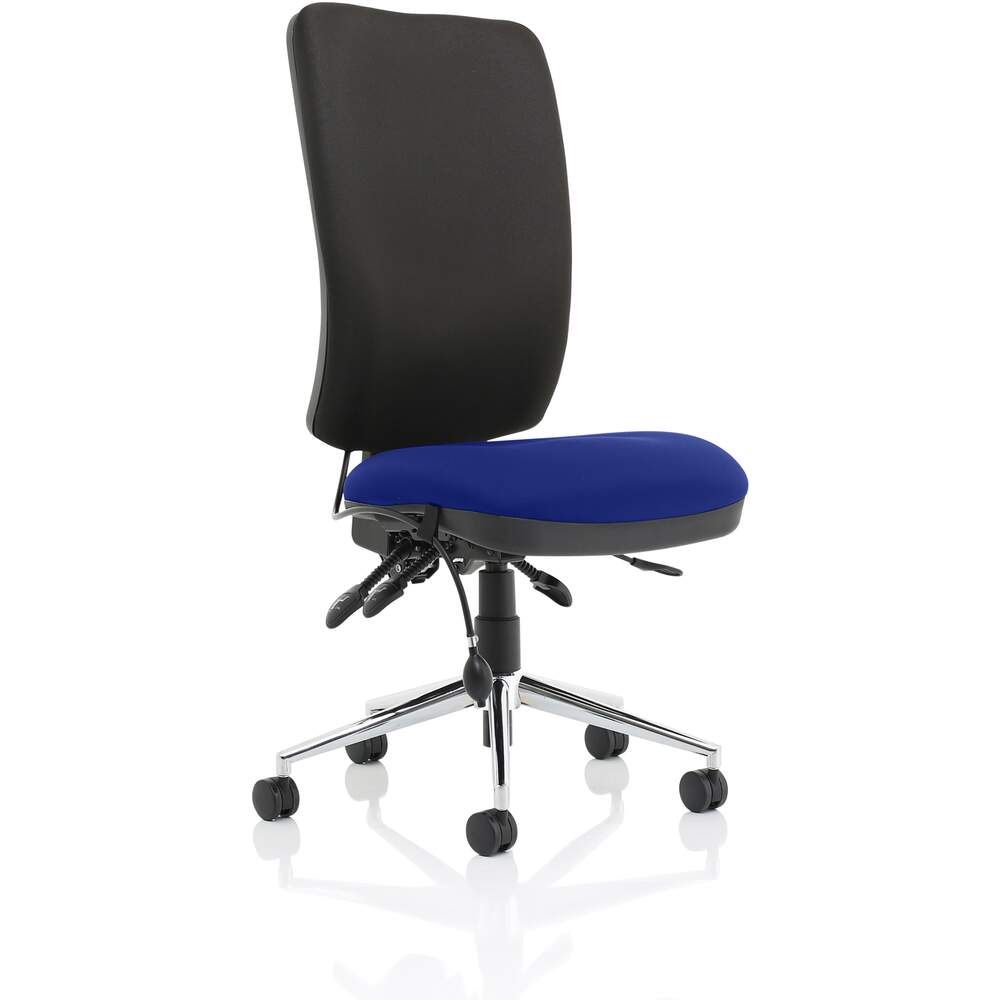 Chiro High Back Bespoke Colour Seat Stevia Blue No Arms