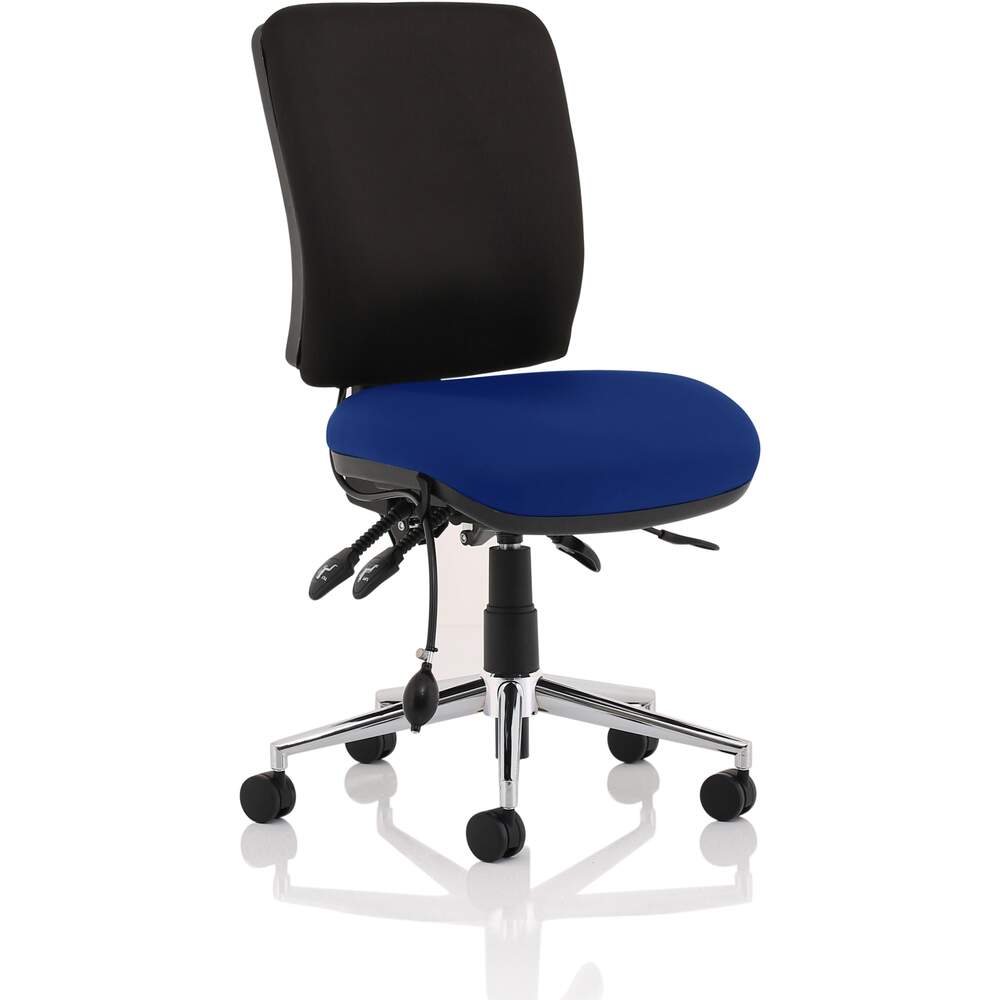 Chiro Medium Back Bespoke Colour Seat Stevia Blue No Arms