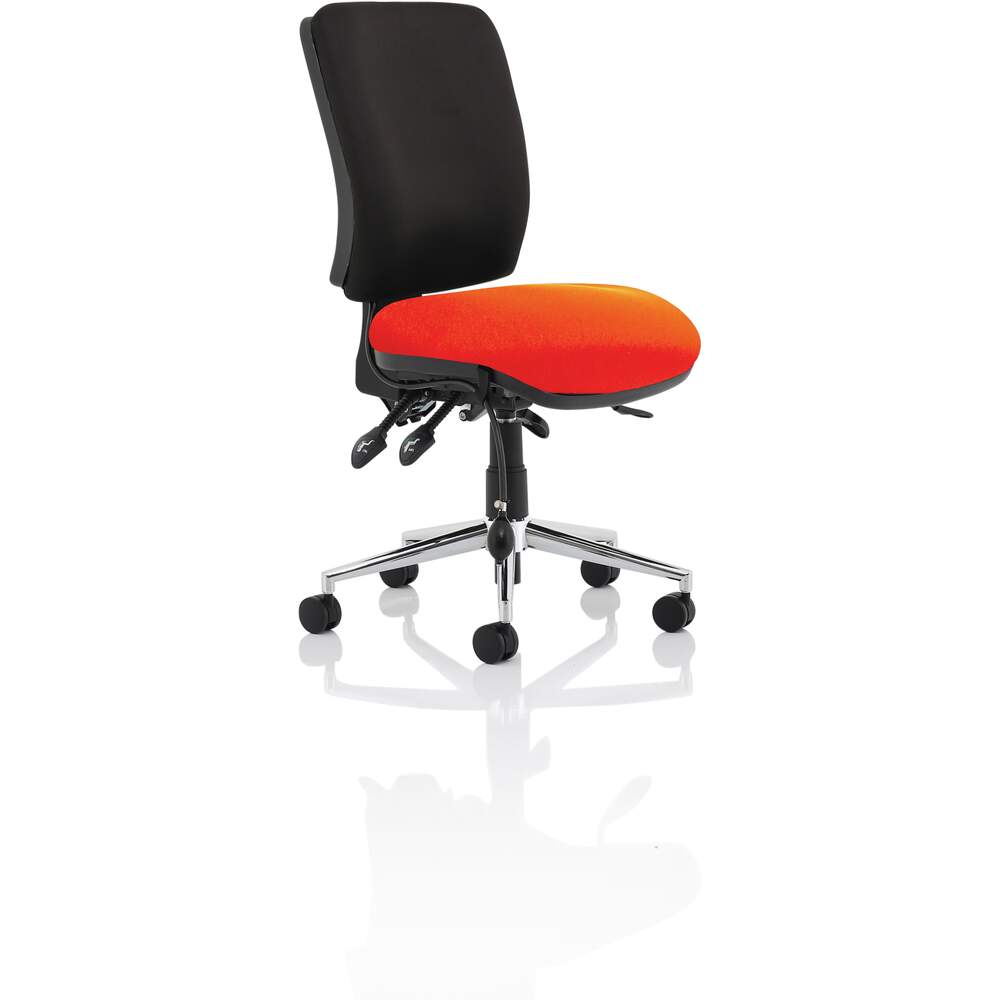 Chiro Medium Back Bespoke Colour Seat Tabasco Red No Arms