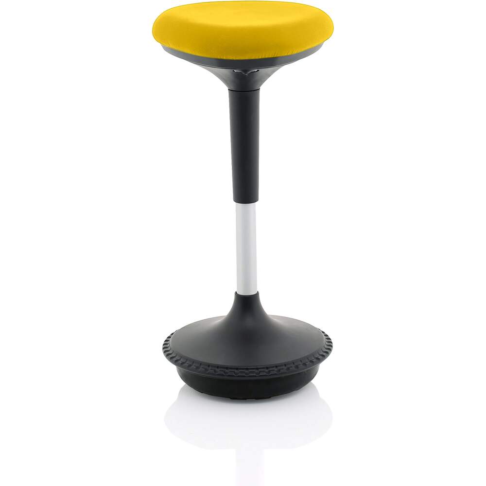 Sitall Deluxe Visitor Stool Senna Yellow Fabric Seat