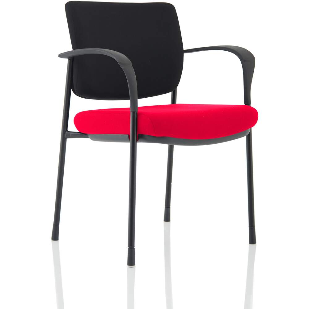 Brunswick Deluxe Black Fabric Back Black Frame Bespoke Colour Seat Bergamot Cherry With Arms