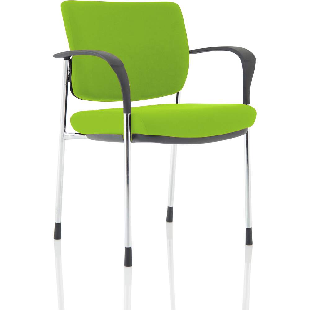 Brunswick Deluxe Chrome Frame Bespoke Colour Back And Seat Myrrh Green With Arms