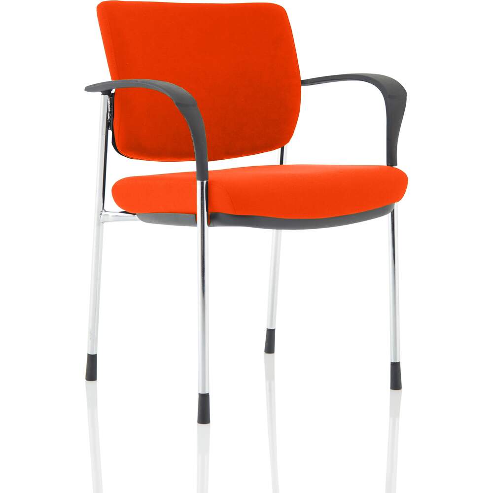 Brunswick Deluxe Chrome Frame Bespoke Colour Back And Seat Tabasco Red With Arms