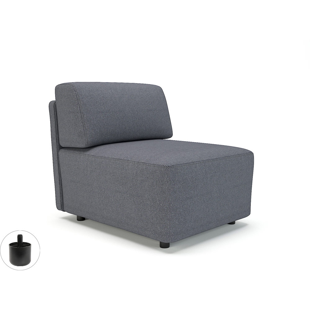 Loomis 65cm Wide Modular Unit Present Fabric Standard Feet With Socket