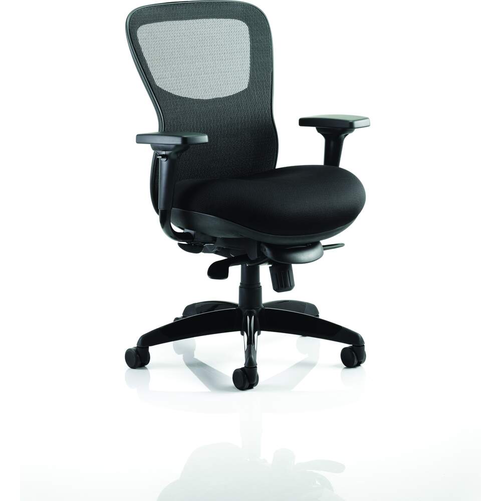 Stealth Shadow Ergo Posture Chair Black Airmesh Seat And Mesh Back With Arms