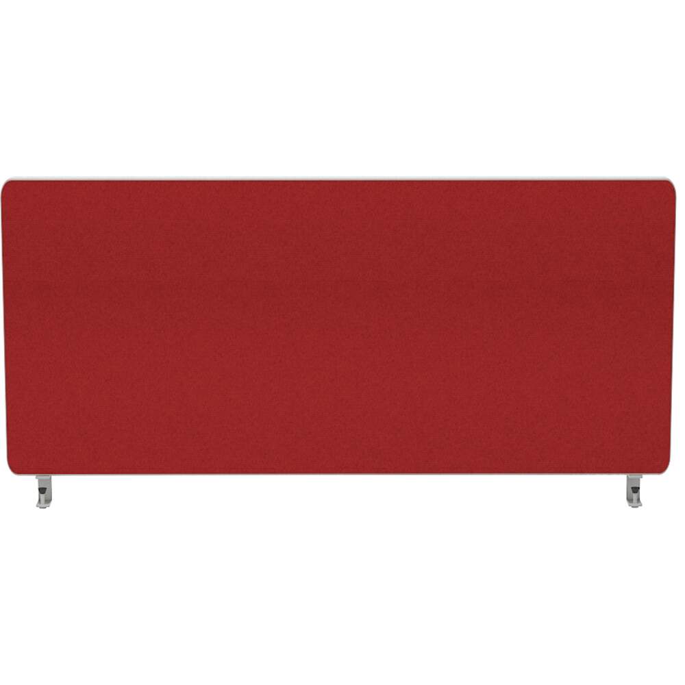 Impulse Plus Oblong 450/800 Desktop Screen Burgundy Fabric Light Grey Edges