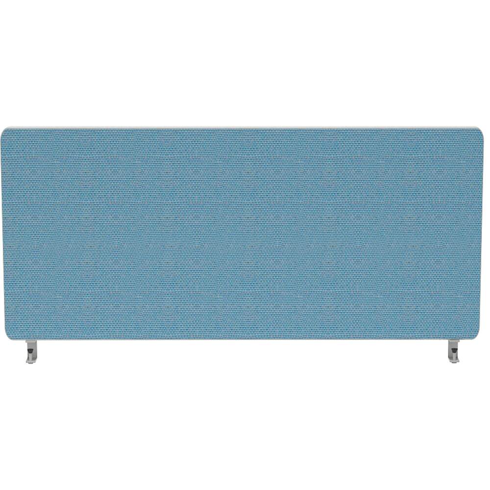 Impulse Plus Oblong 450/800 Desktop Screen Sky Blue Fabric Light Grey Edges