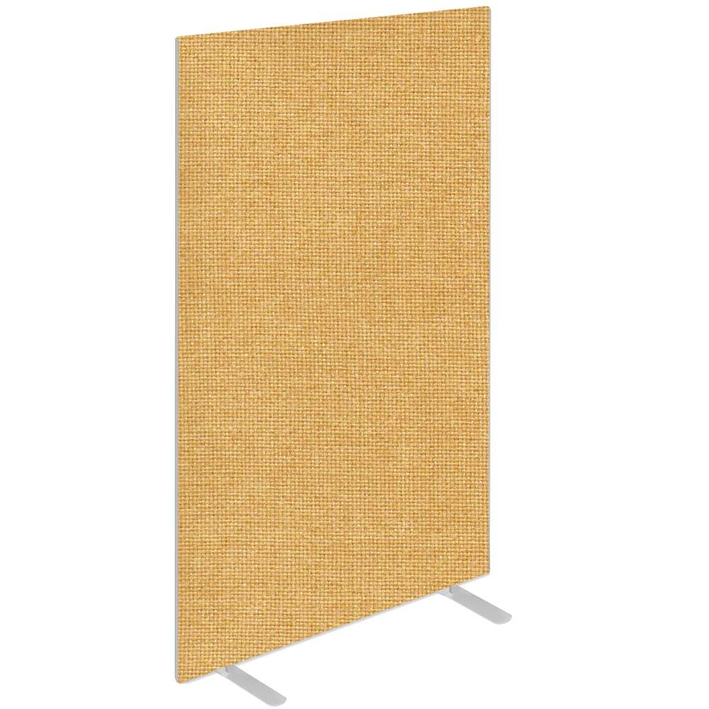 Impulse Plus Oblong 1800/600 Floor Free Standing Screen Beige Fabric Light Grey Edges