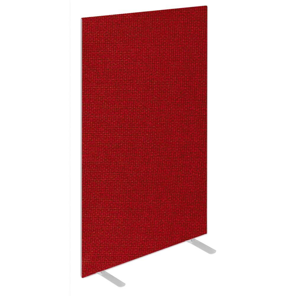 Impulse Plus Oblong 1800/600 Floor Free Standing Screen Burgundy Fabric Light Grey Edges