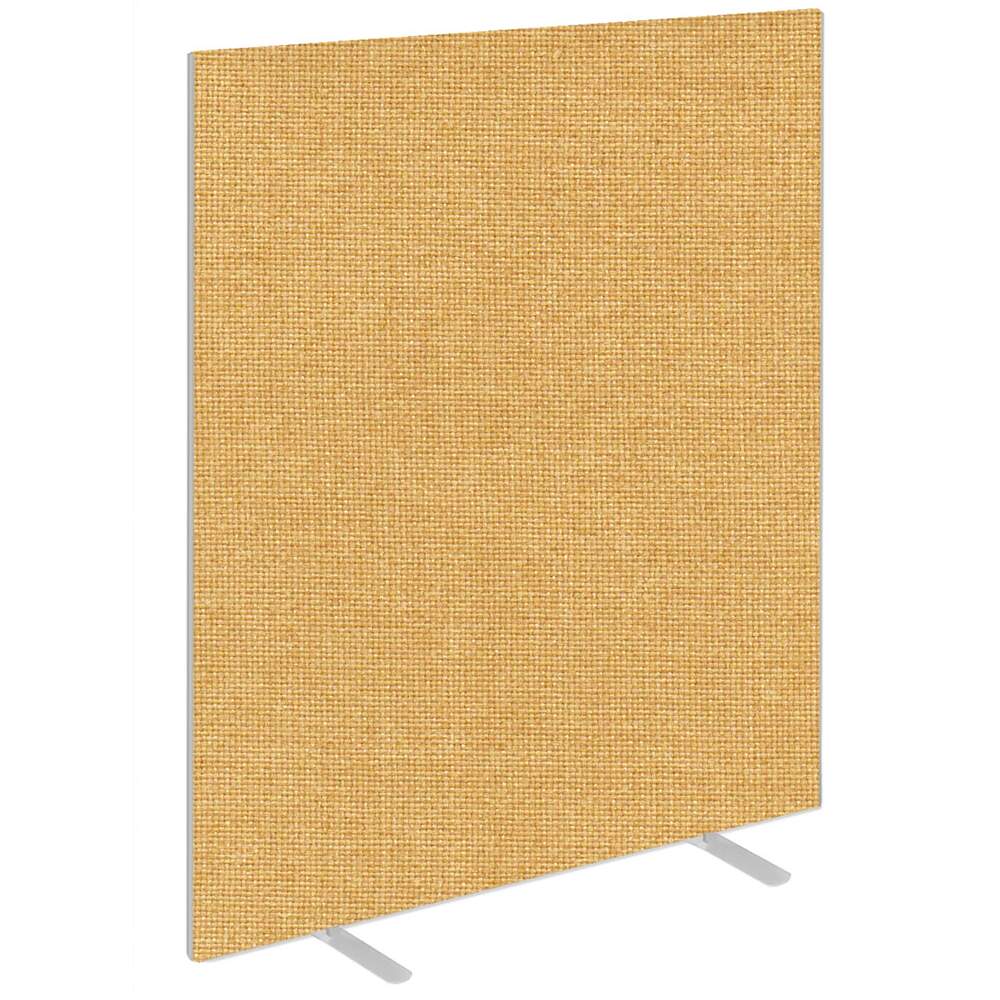 Impulse Plus Oblong 1800/1200 Floor Free Standing Screen Beige Fabric Light Grey Edges