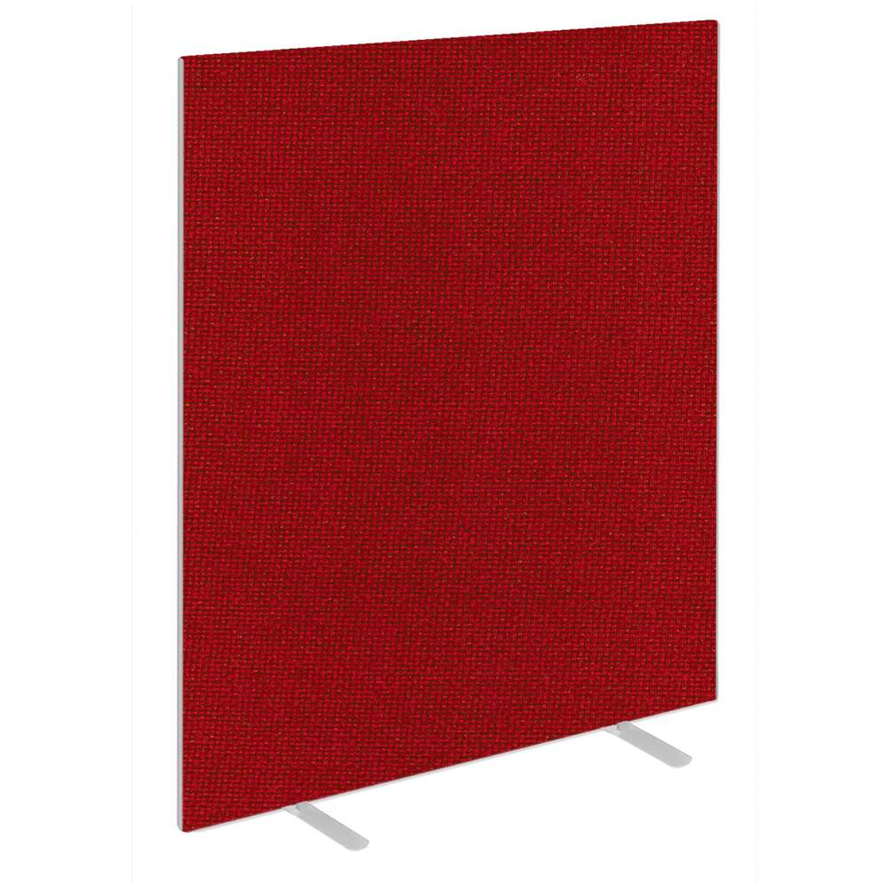 Impulse Plus Oblong 1800/1200 Floor Free Standing Screen Burgundy Fabric Light Grey Edges