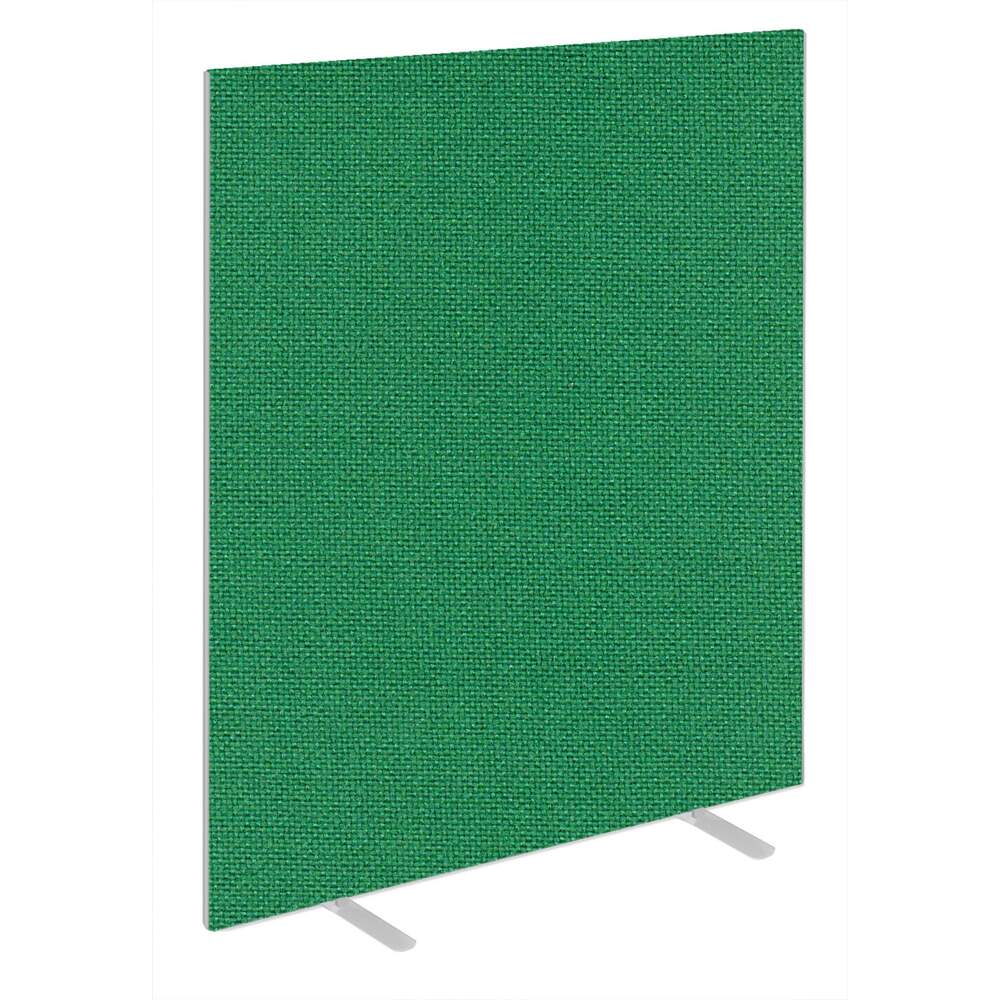 Impulse Plus Oblong 1800/1200 Floor Free Standing Screen Palm Green Fabric Light Grey Edges