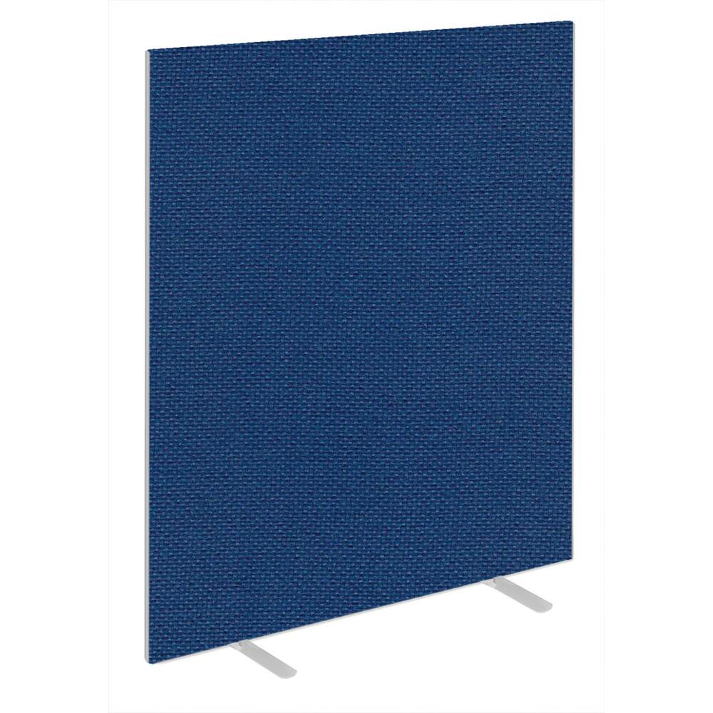 Impulse Plus Oblong 1800/1200 Floor Free Standing Screen Powder Blue Fabric Light Grey Edges