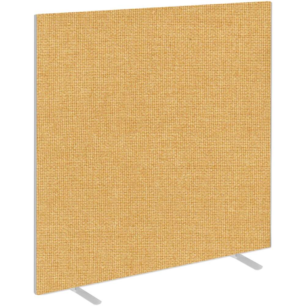 Impulse Plus Oblong 1800/1500 Floor Free Standing Screen Beige Fabric Light Grey Edges