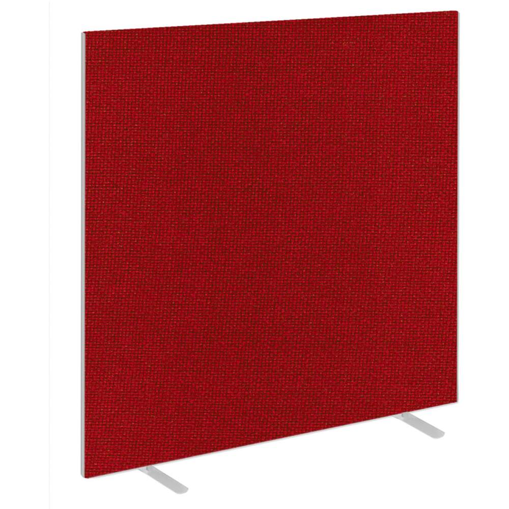 Impulse Plus Oblong 1800/1500 Floor Free Standing Screen Burgundy Fabric Light Grey Edges