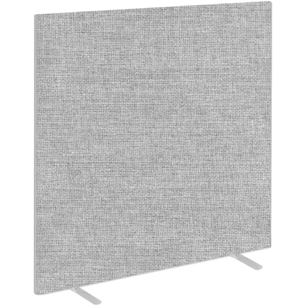 Impulse Plus Oblong 1800/1500 Floor Free Standing Screen Light Grey Fabric Light Grey Edges